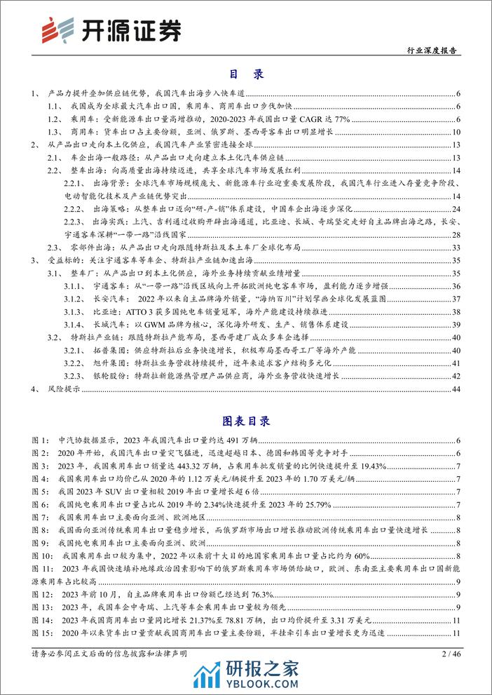 汽车行业深度报告：我国成全球最大汽车出口国，本土化供应未来可期-240326-开源证券-46页 - 第2页预览图