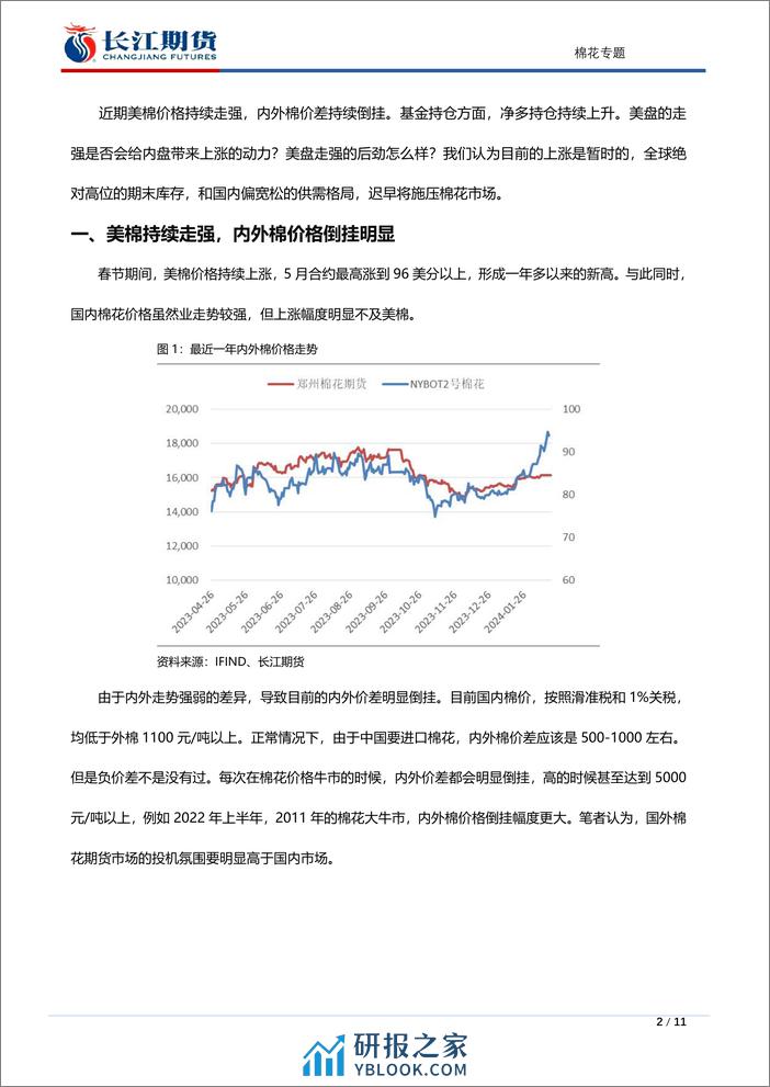 棉花专题：美棉走强对内盘影响分析-20240221-长江期货-11页 - 第2页预览图