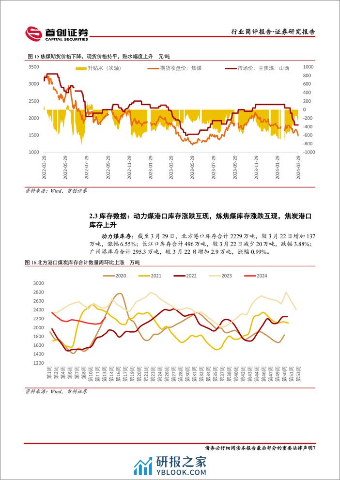 煤炭开采行业简评报告：淡季煤价触底在即，重视当前配置机会-240403-首创证券-13页 - 第8页预览图