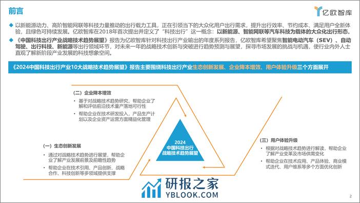 亿欧智库：2024中国科技出行产业10大战略技术趋势展望 - 第2页预览图