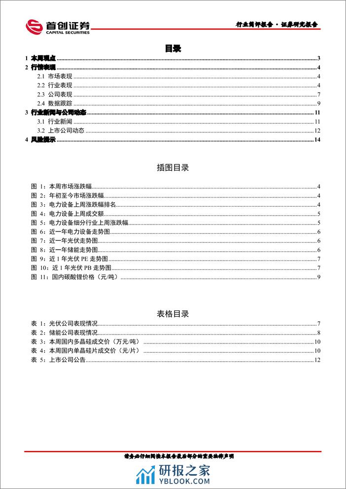 电力设备行业简评报告：硅片价格跌幅扩大，设备更新改造利好充电桩板块-240318-首创证券-15页 - 第2页预览图