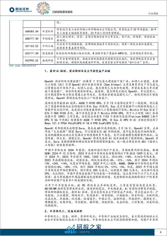 国金证券-信息技术产业行业研究：Open AI文生视频Sora惊艳亮相，看好Ai受益产业链 - 第4页预览图