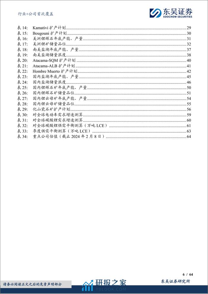 能源金属行业+公司首次覆盖：成本为盾、需求为锚，锂价底部区间将至——全球锂资源供给梳理-20240209-东吴证券-79页 - 第6页预览图