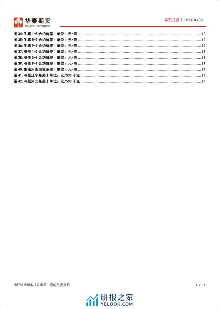 养殖月报：二育零星入场，猪价偏强运行-20240303-华泰期货-14页 - 第4页预览图