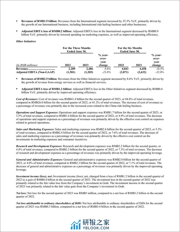滴滴2023年Q2财报-12页 - 第4页预览图