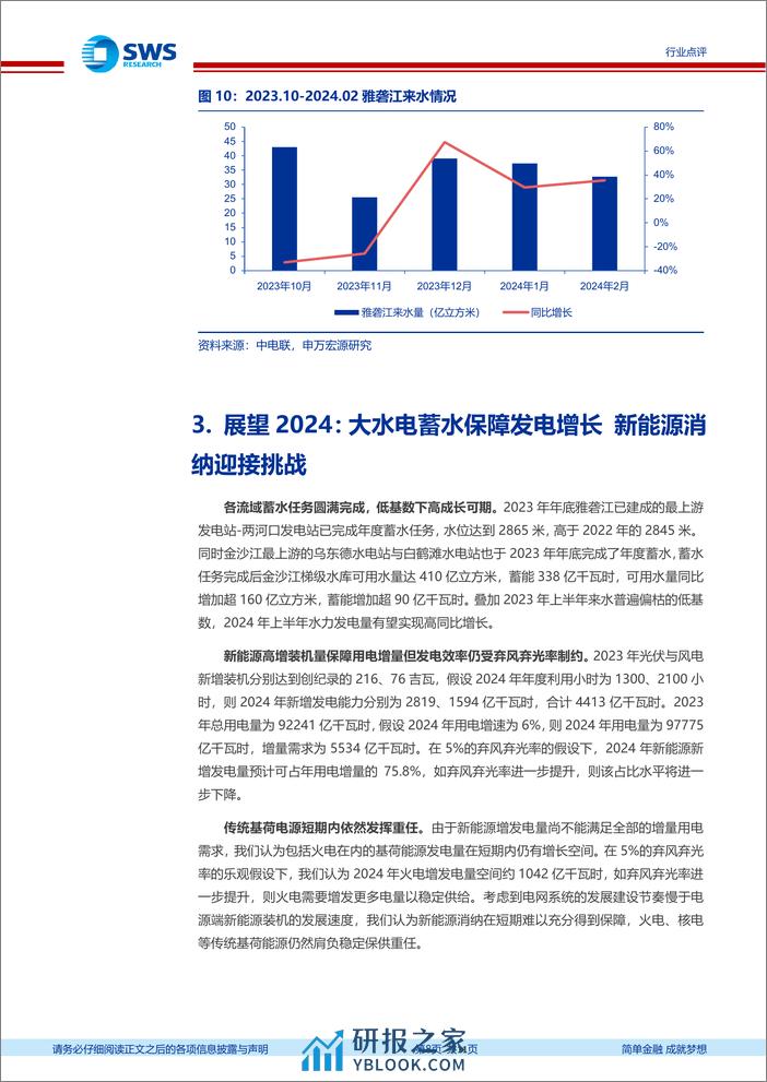 2024年1-2月电力行业数据点评：用电增速回暖，新能源需求有效释放-240410-申万宏源-11页 - 第8页预览图