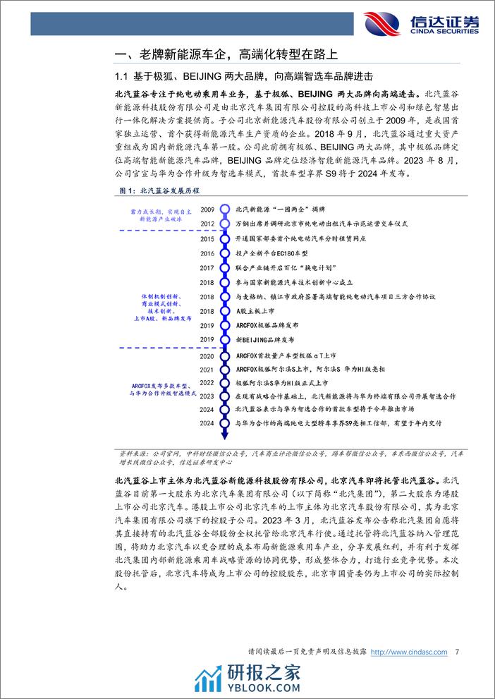 北汽蓝谷-600733.SH-公司首次覆盖报告：华为合作升级智选模式，享界冲击高端豪华市场-20240403-信达证券-31页 - 第7页预览图