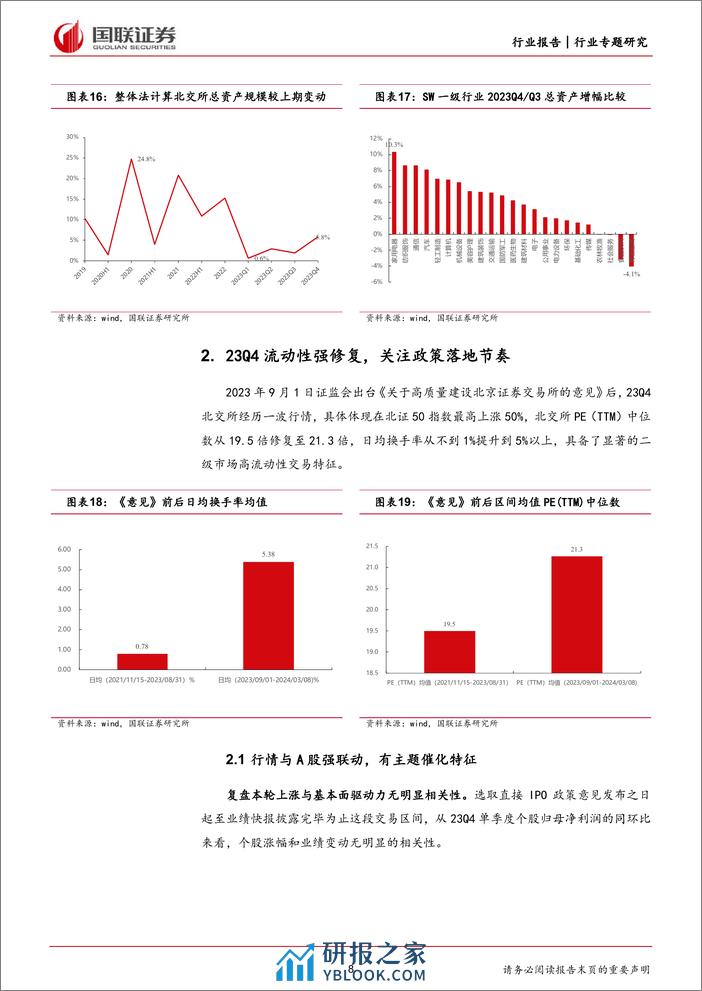 北交所：23Q4业绩环增同降，CAPEX弱回升-240310-国联证券-12页 - 第8页预览图