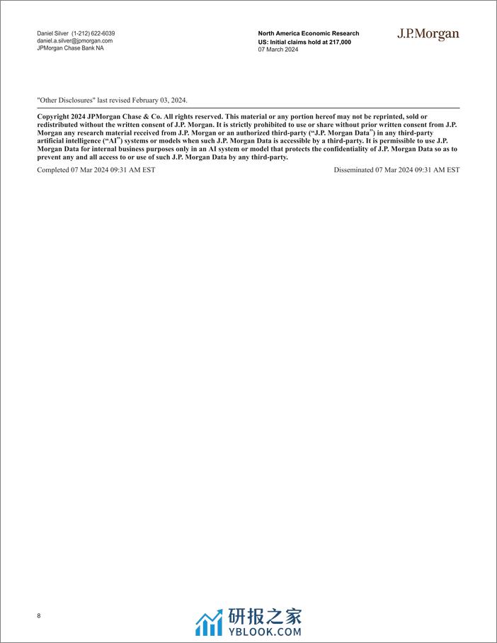 JPMorgan Econ  FI-US Initial claims hold at 217,000-106913942 - 第8页预览图