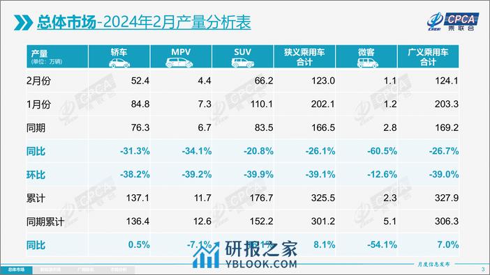 2024年2月份全国乘用车市场分析报告 - 第3页预览图