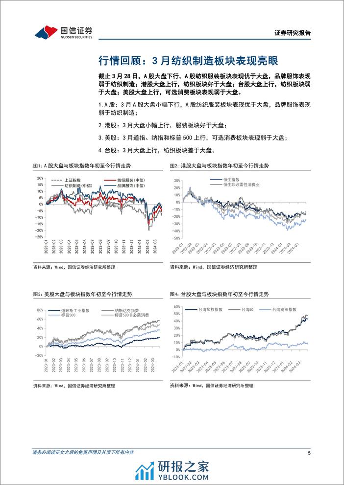 纺织服装行业4月投资策略暨一季报业绩前瞻：制造出口企业景气度回升，品牌消费表现稳健-240403-国信证券-25页 - 第5页预览图