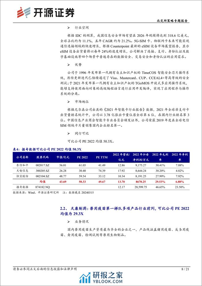 北交所策略专题报告：北交所直联机制公司观察，本期可关注握奇数据、东盛金材等-240320-开源证券-21页 - 第8页预览图