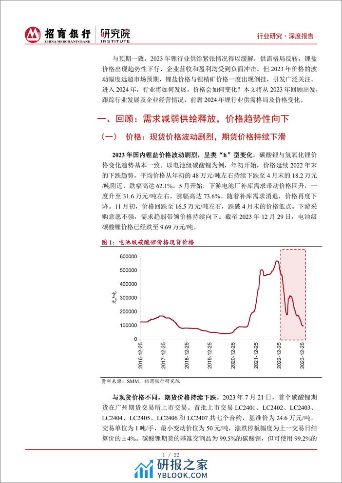 锂行业深度研究之2024年展望：上游矿山承压，中游增速放缓-20240206-招商银行-26页 - 第4页预览图