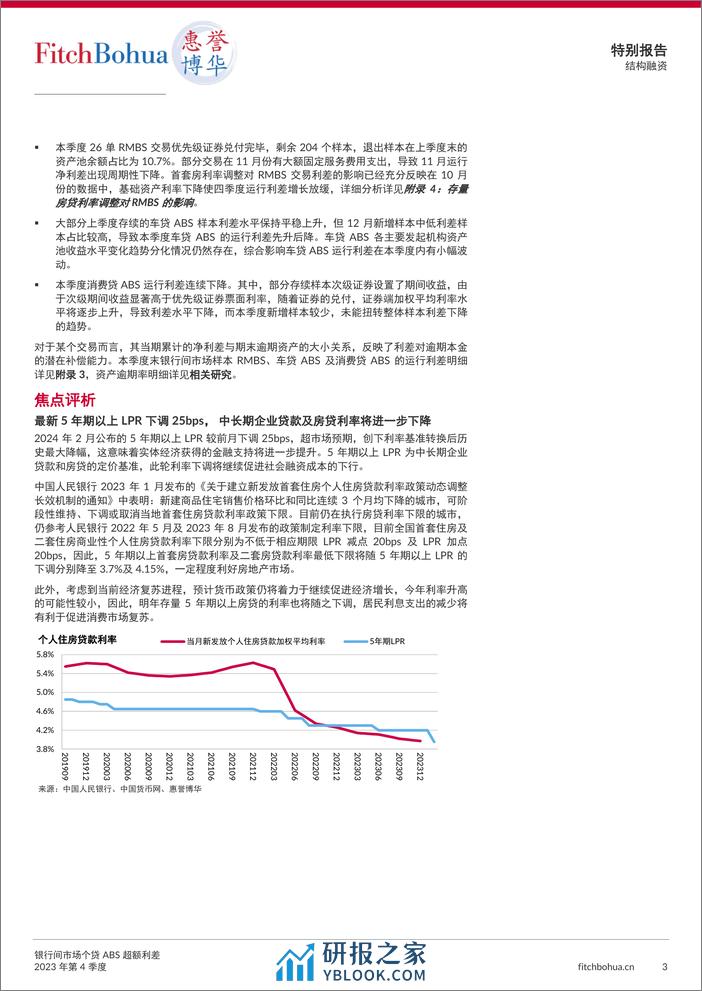 银行间市场个贷ABS超额利差报告2023Q4-10页 - 第3页预览图