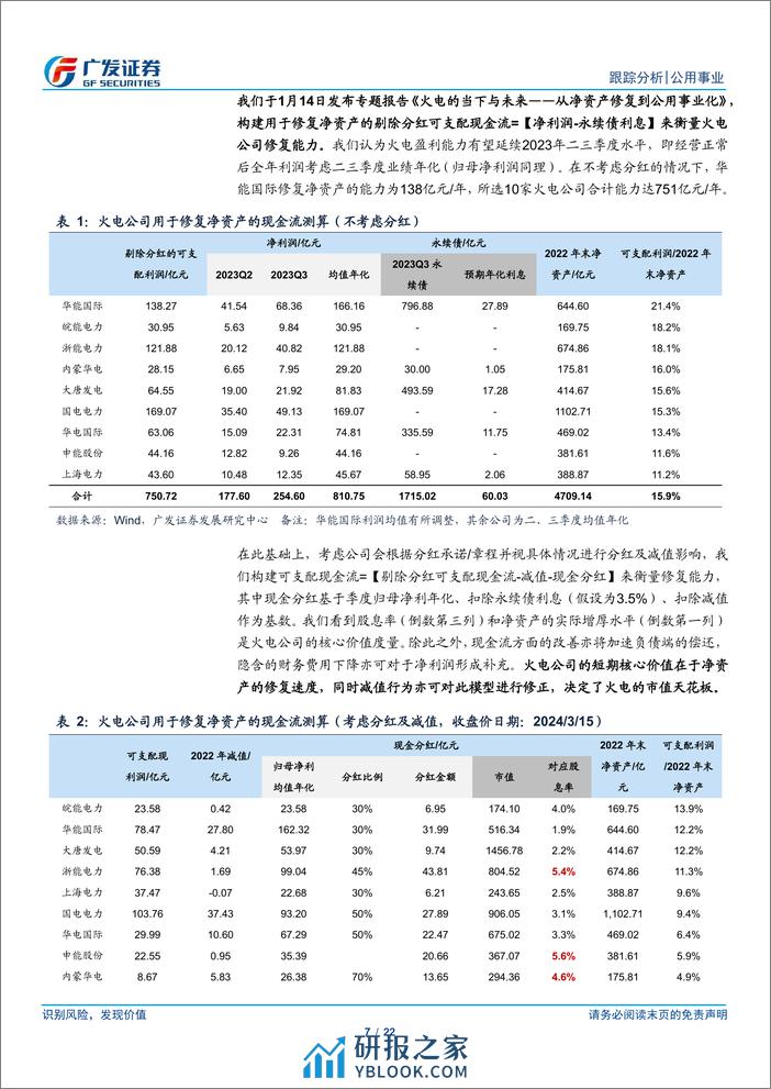 公用事业行业深度跟踪：年报将至——升华火电三部曲 - 第7页预览图