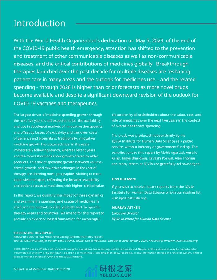 艾昆纬（IQVIA）：2024年全球药品使用趋势报告-展望至2028（英文版） - 第2页预览图