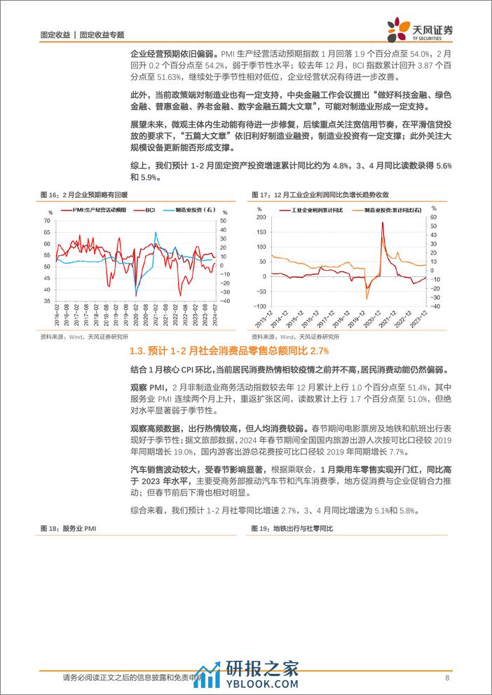 固收数据预测专题：2月宏观数据怎么看？-20240305-天风证券-22页 - 第8页预览图