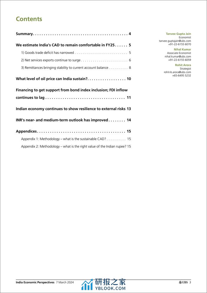 UBS Economics-India Economic Perspectives _How is India faring on external...-106896736 - 第3页预览图