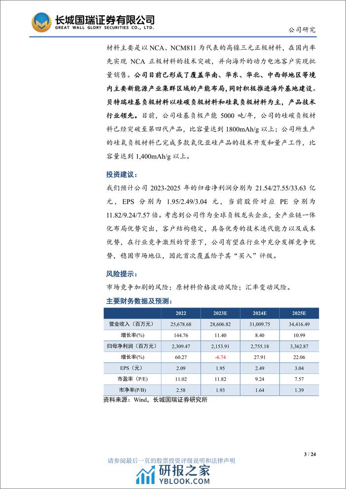 深度报告-20240104-长城国瑞证券-全球负极材料龙头一体化优势显著_硅基+高镍三元打造第二增长曲线_24页_1mb - 第3页预览图