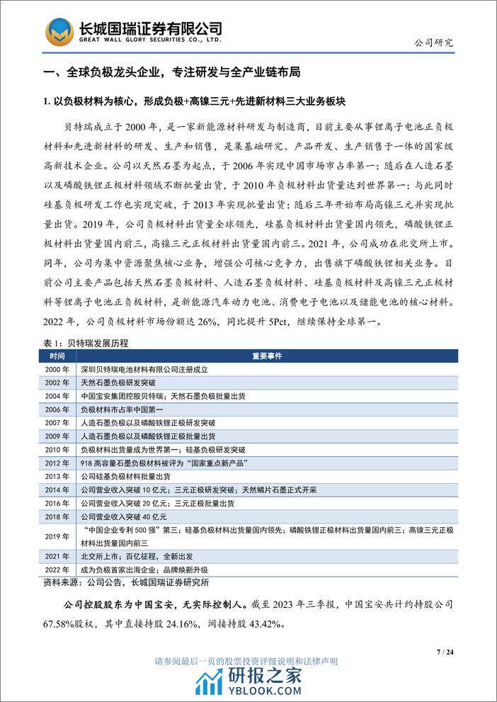 深度报告-20240104-长城国瑞证券-全球负极材料龙头一体化优势显著_硅基+高镍三元打造第二增长曲线_24页_1mb - 第7页预览图