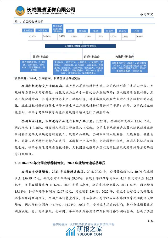 深度报告-20240104-长城国瑞证券-全球负极材料龙头一体化优势显著_硅基+高镍三元打造第二增长曲线_24页_1mb - 第8页预览图