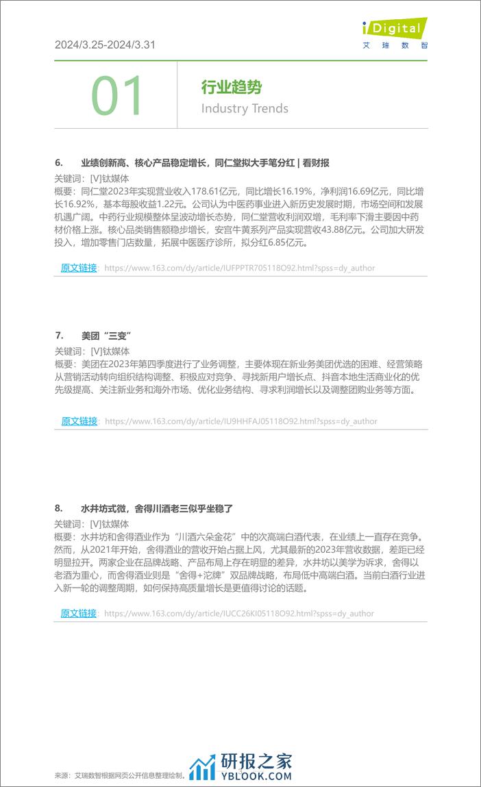 2024年第14周-食品饮料行业周度市场观察-12页 - 第3页预览图