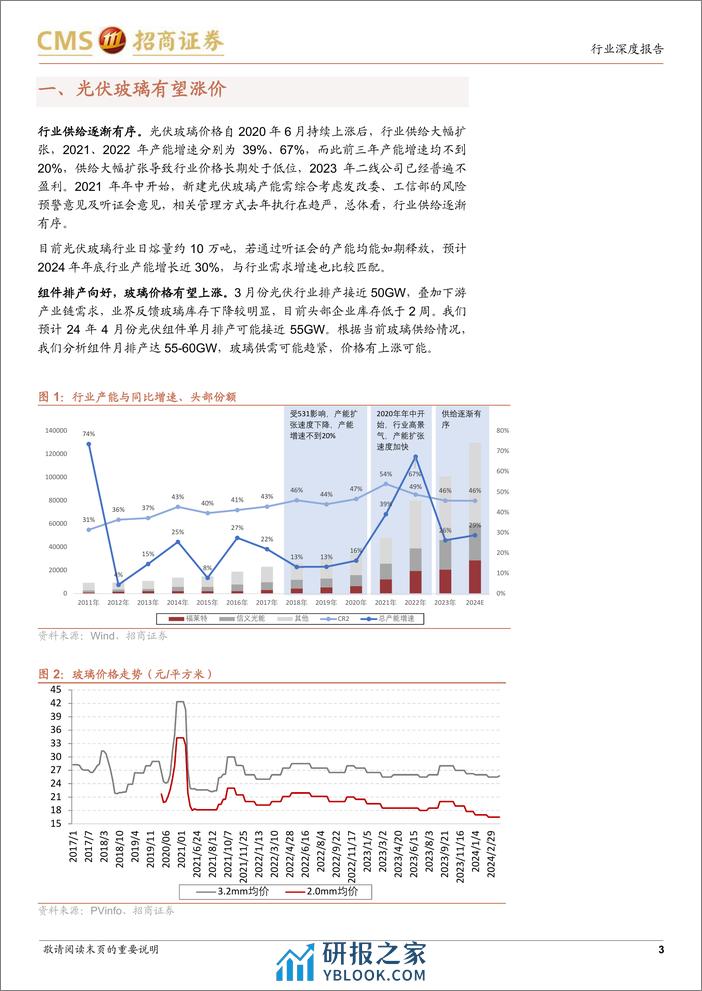 下游需求向好，光伏玻璃有望涨价-招商证券 - 第3页预览图