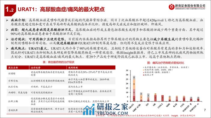 创新药靶点系列研究之二：URAT1：痛风最热，静待突破 - 第7页预览图