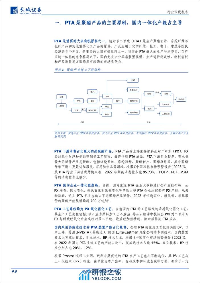 基础化工行业：PTA生产技术持续迭代，行业集中度持续上升，静待行业回暖-240409-长城证券-23页 - 第5页预览图