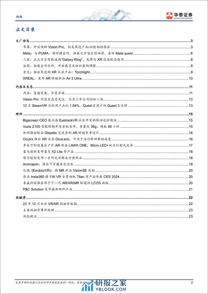 科技专题研究：AVP预购抢手，AI XR成CES主题 - 第2页预览图