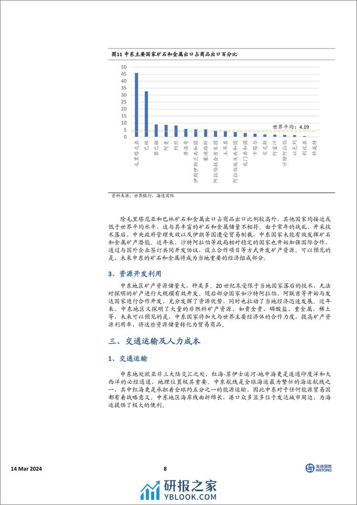 中国有色金属行业：解密中东，探索中资企业出海之路-240314-海通国际-24页 - 第7页预览图