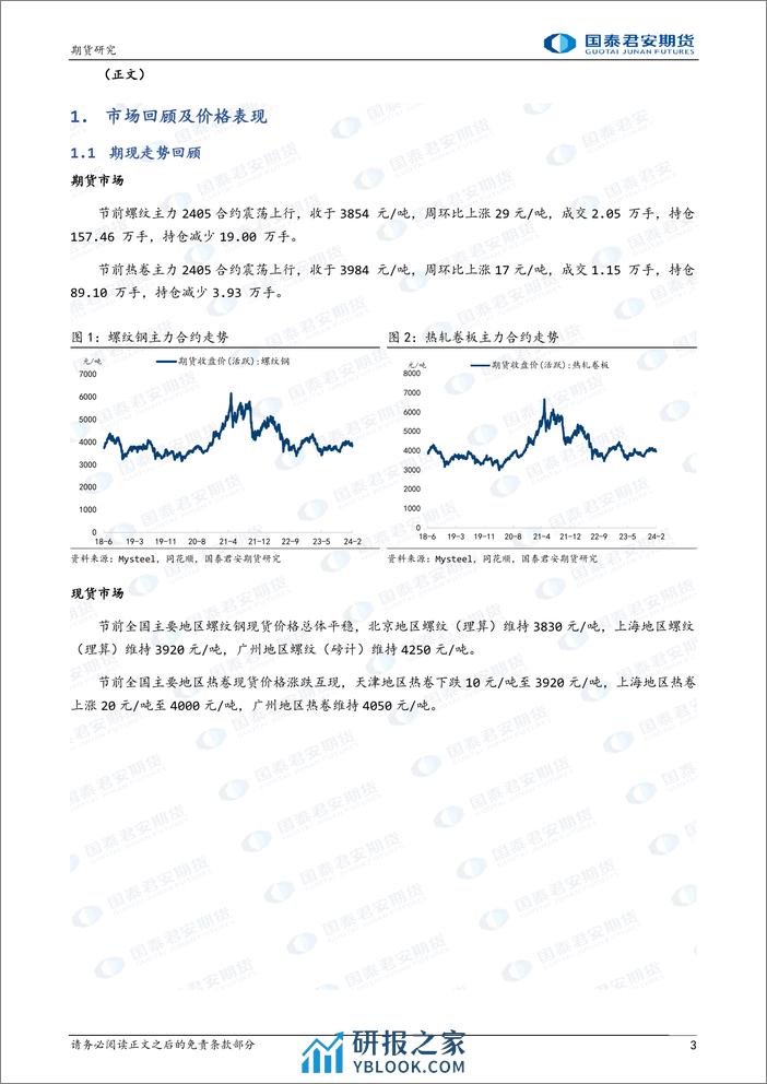 螺纹钢：偏强运行 热轧卷板：偏强运行-20240218-国泰期货-12页 - 第3页预览图