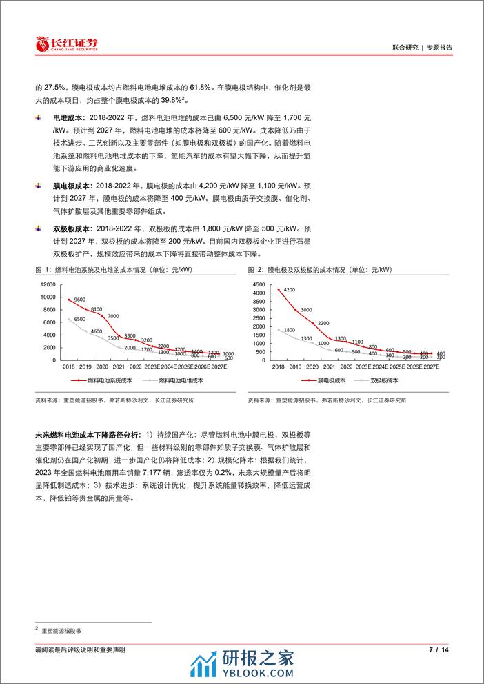 氢能行业：氢能产业政策频发，氢燃料电池技术迭代快速降本-240325-长江证券-14页 - 第7页预览图