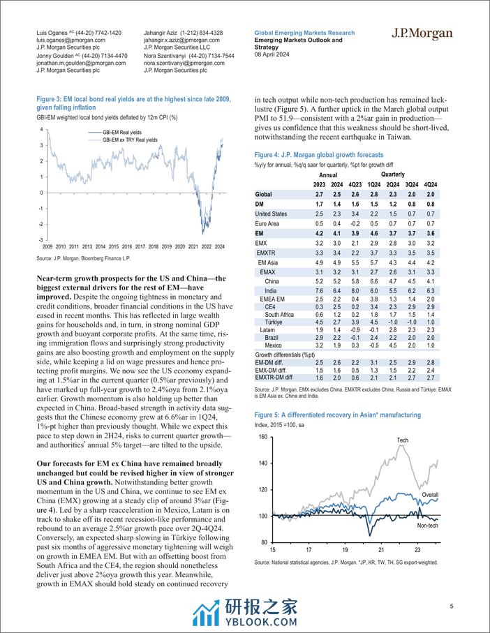 JPMorgan Econ  FI-Emerging Markets Outlook and Strategy Broadening growth help...-107460605 - 第5页预览图