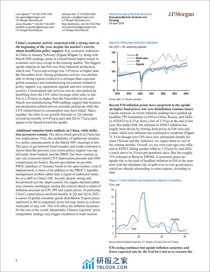 JPMorgan Econ  FI-Emerging Markets Outlook and Strategy Broadening growth help...-107460605 - 第6页预览图