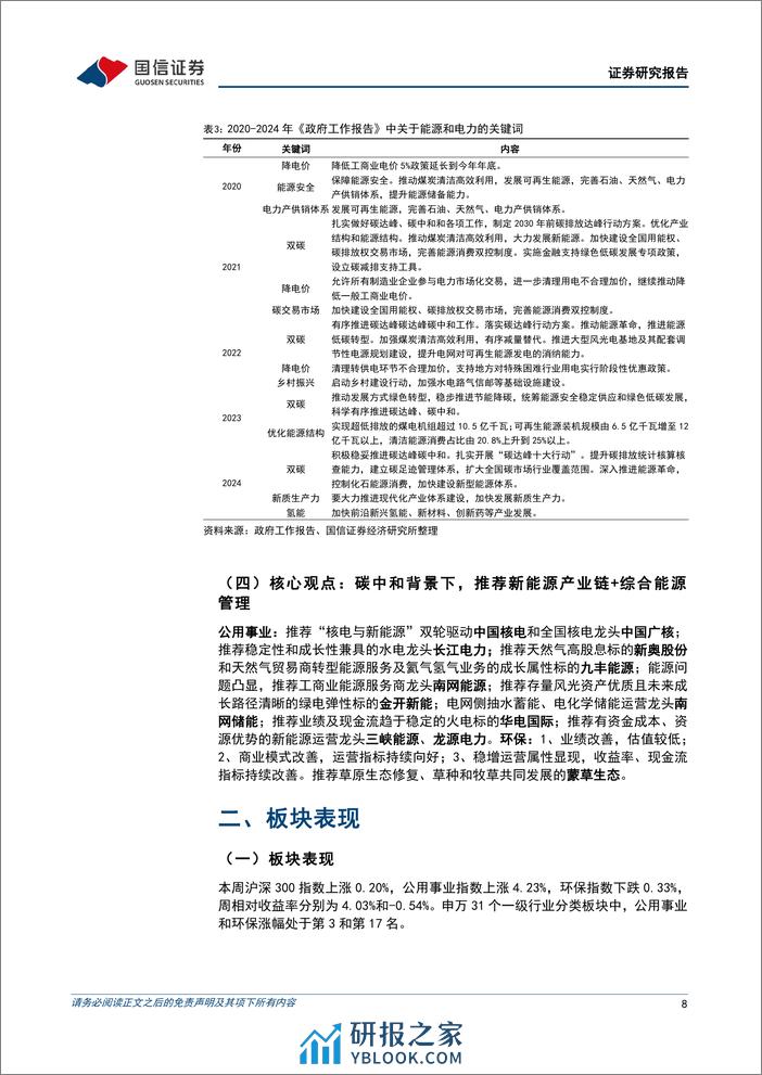 公用环保202403第2期：2024年政府工作报告提出加快发展新质生产力，推动能源高质量发展-240310-国信证券-29页 - 第8页预览图