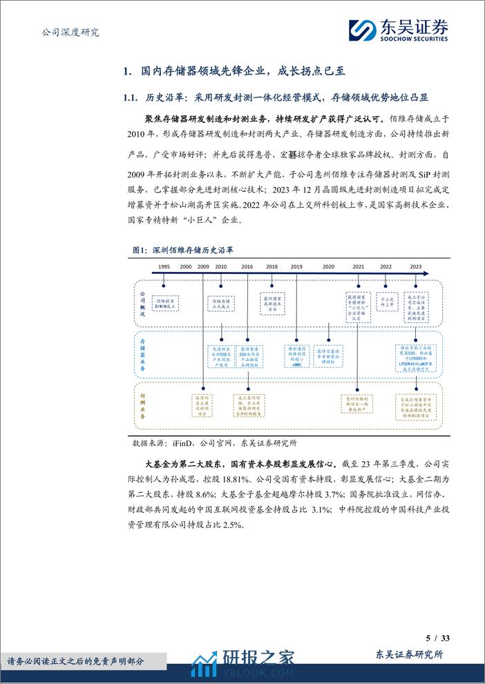 佰维存储-688525.SH-研发封测一体化布局，存储先锋加速成长-20240328-东吴证券-33页 - 第5页预览图