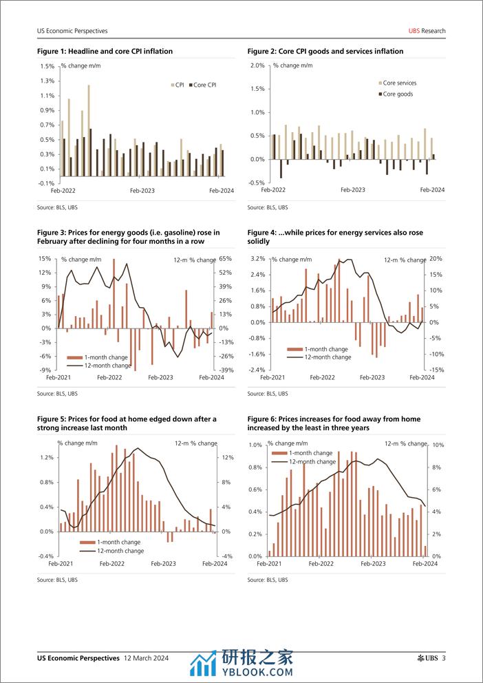 UBS Economics-US Economic Perspectives _February CPI recap Strong, but st...-106992239 - 第3页预览图