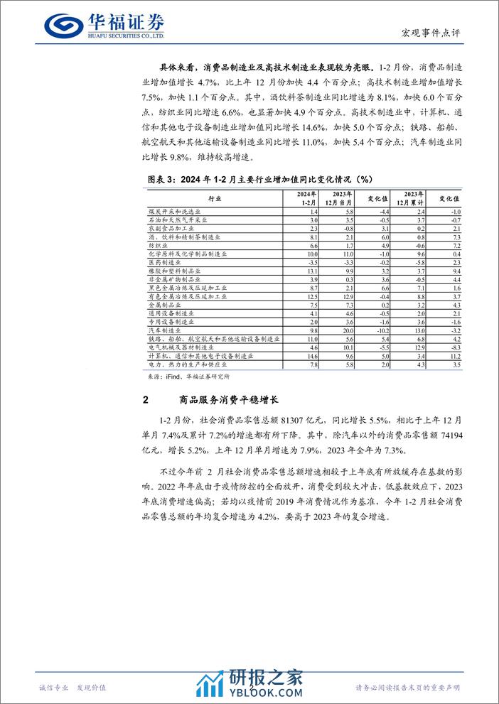 经济数据点评：经济增长平稳开局-240318-华福证券-11页 - 第3页预览图