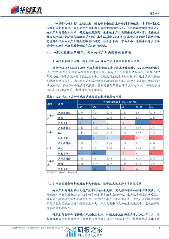 【债券分析】哪些地方产业类国企债还有性价比？-240320-华创证券-12页 - 第4页预览图