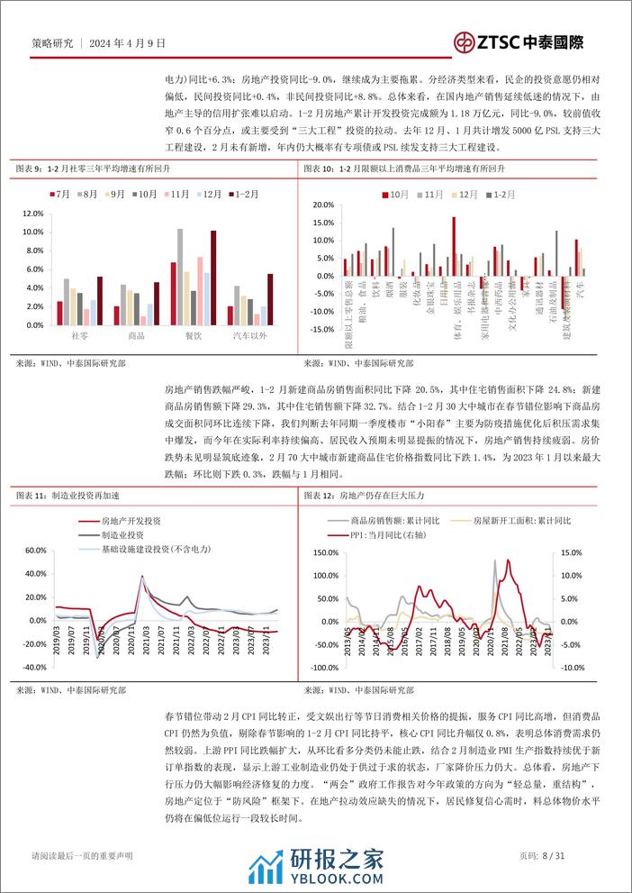 2024年4月港股市场策略展望：市场静待经济基本面拐点，继续关注结构性机会-240409-中泰国际-31页 - 第8页预览图