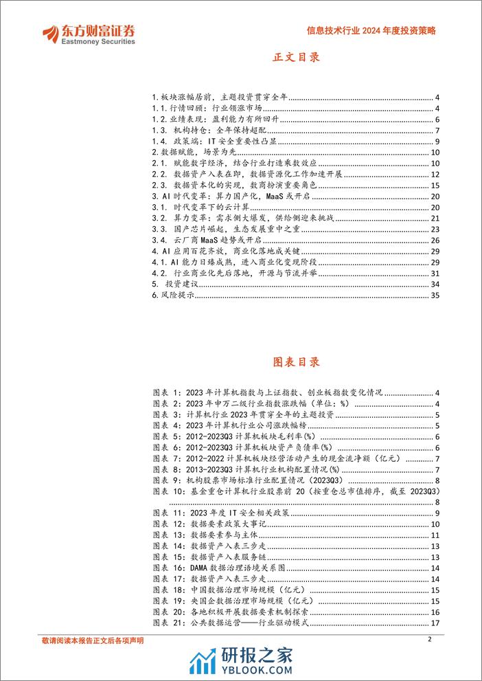 信息技术行业2024年度投资策略：数据赋能，AI突围 - 第2页预览图