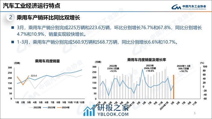 中汽协：2024年3月中国汽车产销报告 - 第6页预览图