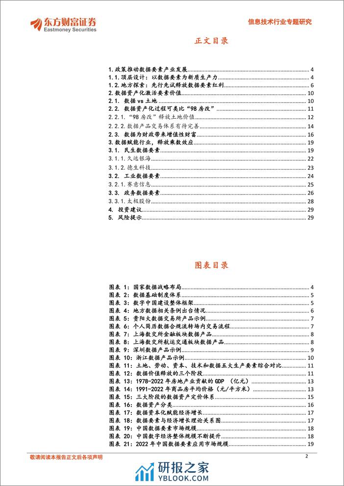 信息技术行业专题研究：从“98房改”看数据要素价值释放-240321-东方财富证券-30页 - 第2页预览图