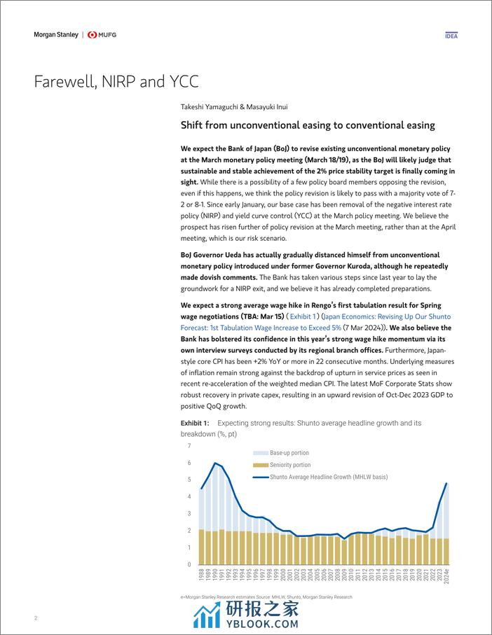 Morgan Stanley Fixed-BoJ Watch March MPM Preview Farewell, NIRP and YCC-106976140 - 第2页预览图