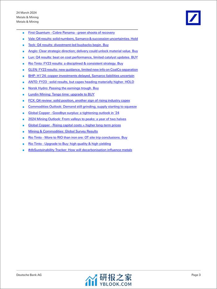 Deutsche Bank-Metals  Mining Copper mine supply vs demand signals. Yunna...-107202435 - 第3页预览图