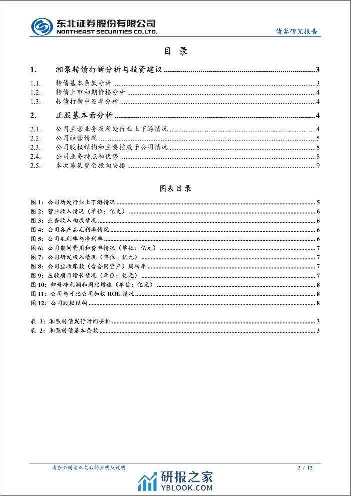 东北固收转债分析-湘泵转债定价建议：首日转股溢价率28%25-33%25-240329-东北证券-12页 - 第2页预览图