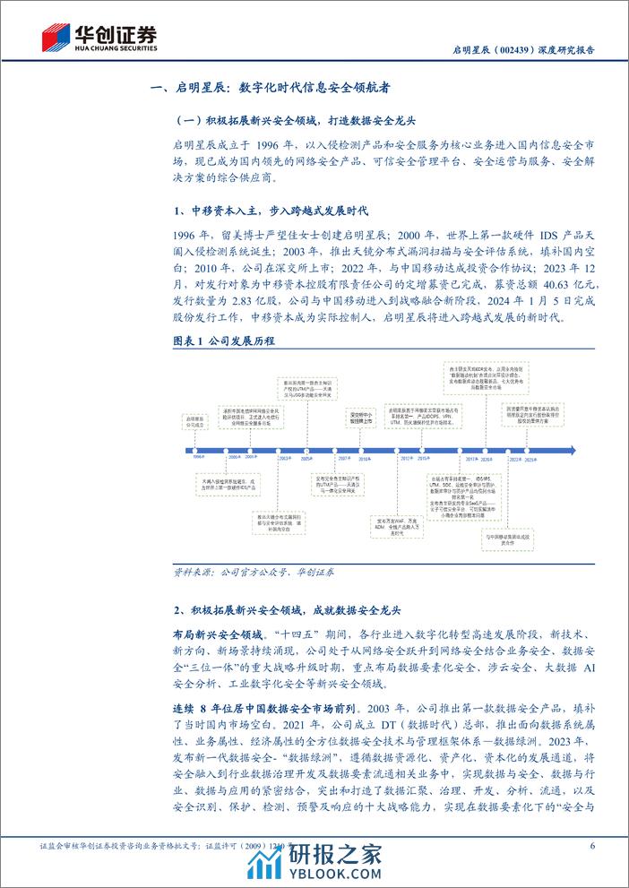 华创证券-启明星辰-002439-深度研究报告：中移入主迎机遇，铸造数据安全领航者 - 第6页预览图