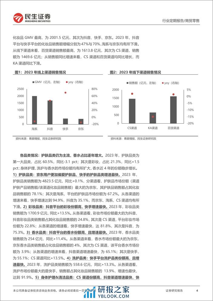 零售周观点：爱美客发布2023年度业绩预告，2023年中国化妆品行业市场规模同比+5.2%-民生证券 - 第4页预览图