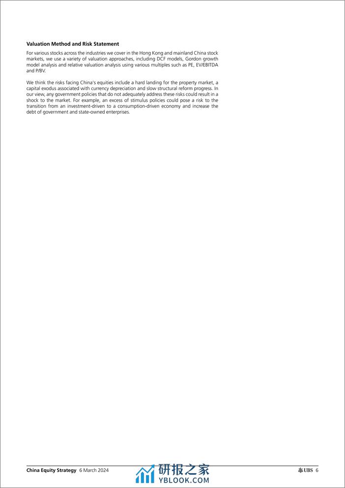 UBS Equities-China Equity Strategy _Broadly inline messages and targets f...-106875664 - 第6页预览图